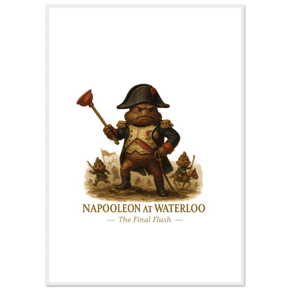 Napooleon at waterloo - plakat med treramme